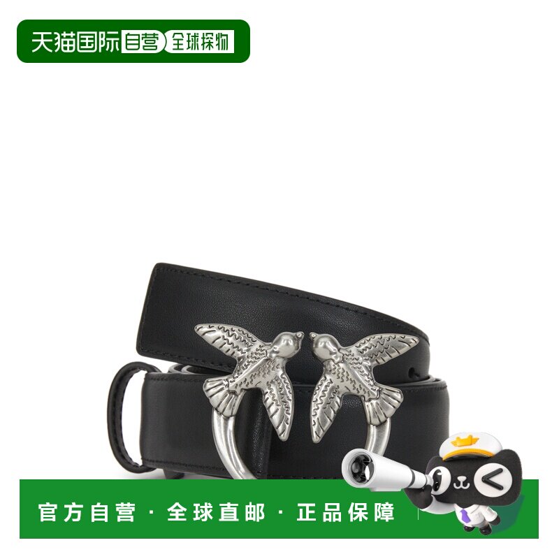香港直邮PINKO 女士腰带 100125A0F1Z99O CO 黑色 皮质腰带图片