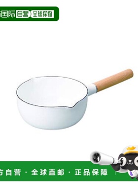 【日本直邮】PEARL METAL平底锅珐琅雪平锅18厘米白色兼容所有热