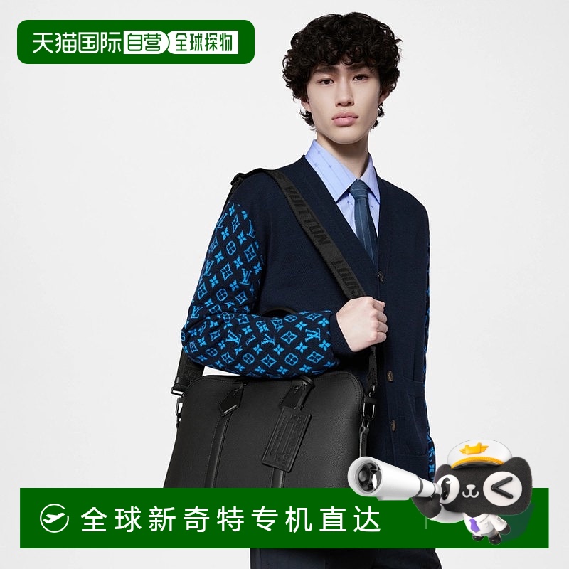 1h可退 欧洲直邮LV/路易威登 男士黑色小牛皮商务包正品高级感