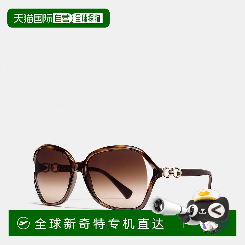 自营Coach/蔻驰 Kissing C 经典标志渐变镜片 深玳瑁色 【美国奥