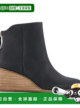 自营 Toms Casey 10021311女式7.5黑色皮革拉链脚踝靴KHD2305-黑