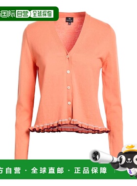 1h可退 香港直邮潮奢 Paul Smith 女士 针织开衫 orange橙色 舒适