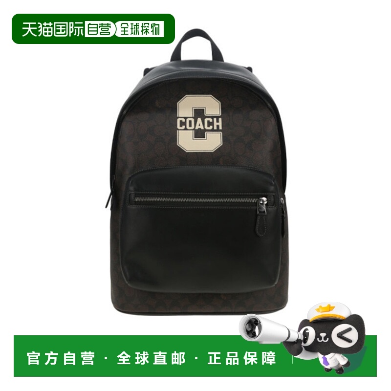 1h可退 香港直邮COACH 男士双肩包 CCF67QBWAN AW2025 黑色 logo