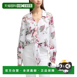 桃花 领带前襟衬衫 美国奥莱直发 Tracy女式 自营Ellen