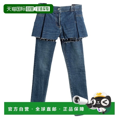 1h可退 香港直邮潮奢 Sacai 女士 牛仔长裤 blue蓝色 舒适时尚