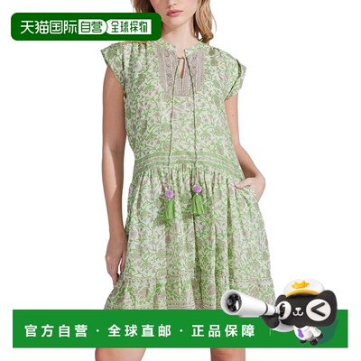 自营Bella Tu Cora Drop-Waist Dress - green 美国奥莱直发