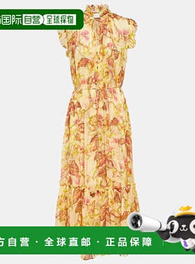 香港直邮ZIMMERMANN 女士 Matchmaker 印花乔其纱中长连衣裙