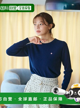 1h可退 日本直邮TONAL×POLO BCS联名 女装羊绒圆领针织衫 胸前刺