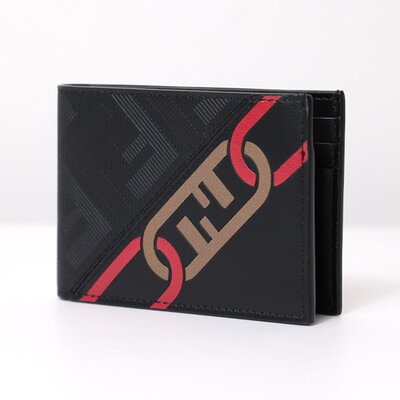 日本直邮 FENDI 钱包钱包无零钱包紧凑 FF 皮革男式 7M0303 ALE8