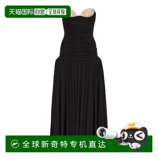 香港直邮magda 女士 1h可退 butrym 舒 低腰抹胸连衣裙 black黑色