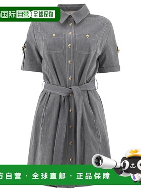 香港直邮CELINE 女士连衣裙 2R33L875W01XB AW2024 灰色 迷你条纹