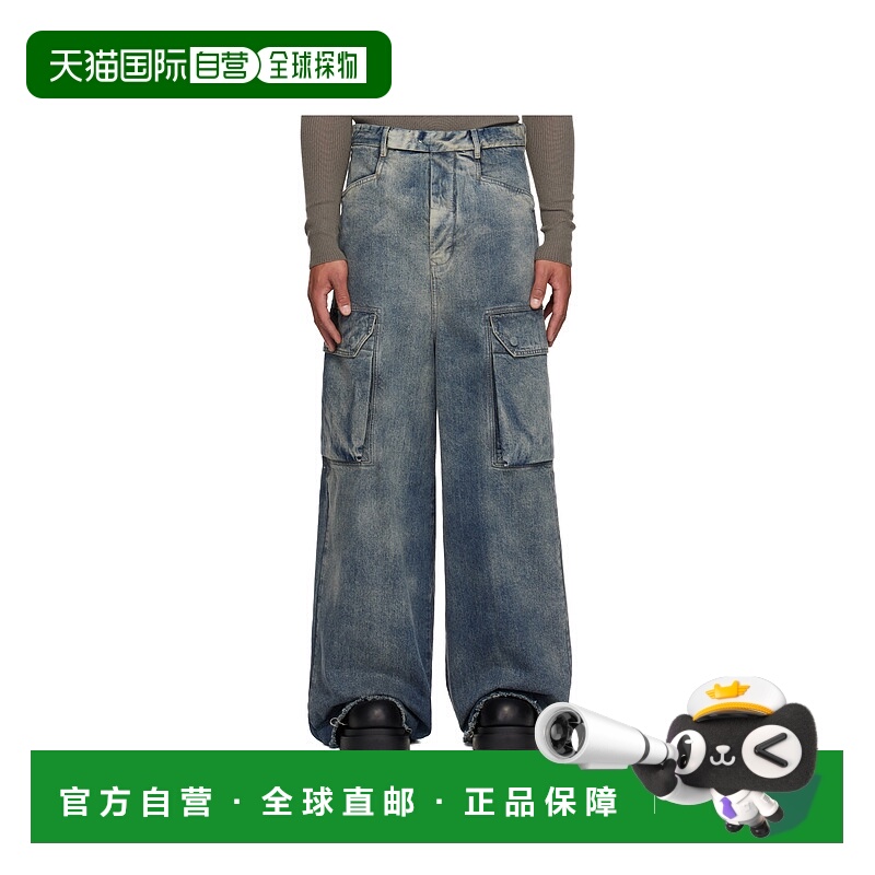 香港直邮RICK OWENS 男士牛仔裤 RU02E1358DWG76 AW2025 绿色