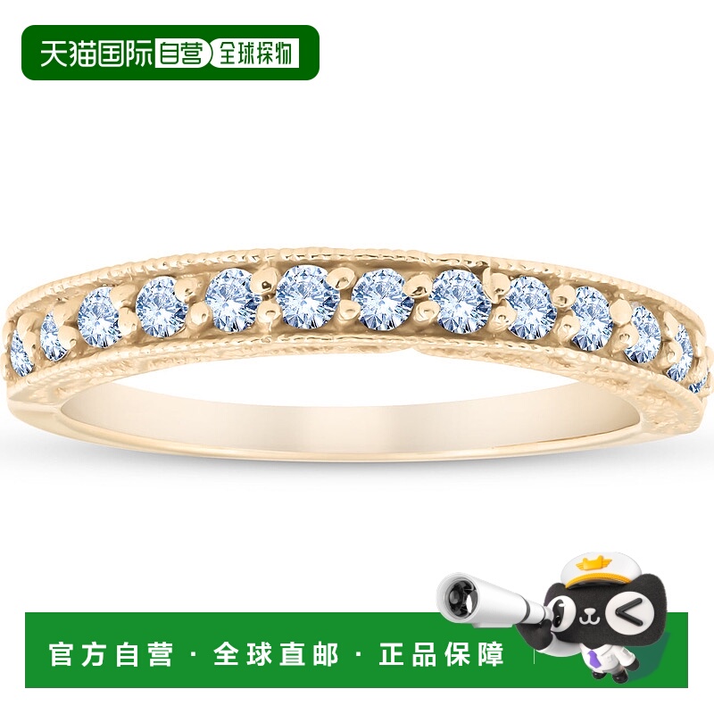 自营 pompeii3POMPEII 1/3 克拉钻石结婚戒指复古古董口音女士戒