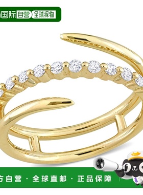 自营 mimi & max1/4 CT TW 10K 金钻石线圈戒指 - 黄色 美国奥莱