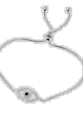 自营 Adornia  Evil Eye Slider Bracelet silver silver 美国奥