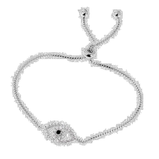 自营 Adornia Evil Eye Slider Bracelet silver silver 美国奥