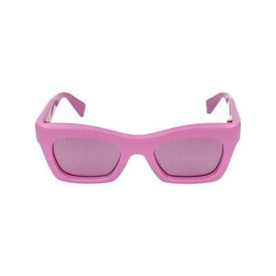 GUCCI 女士眼镜 GG1773S010 SS2024 紫色 几何框太阳镜