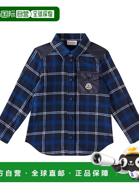 1h可退 香港直邮潮奢 MONCLER GRENOBLE ENFANT 女童 格纹棉质法