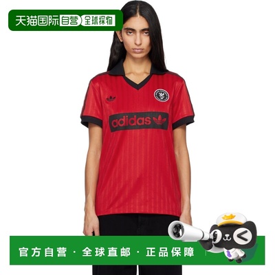 1h可退 香港直邮潮奢 Adidas 女士 红色 Graphic Soccer-Inspired
