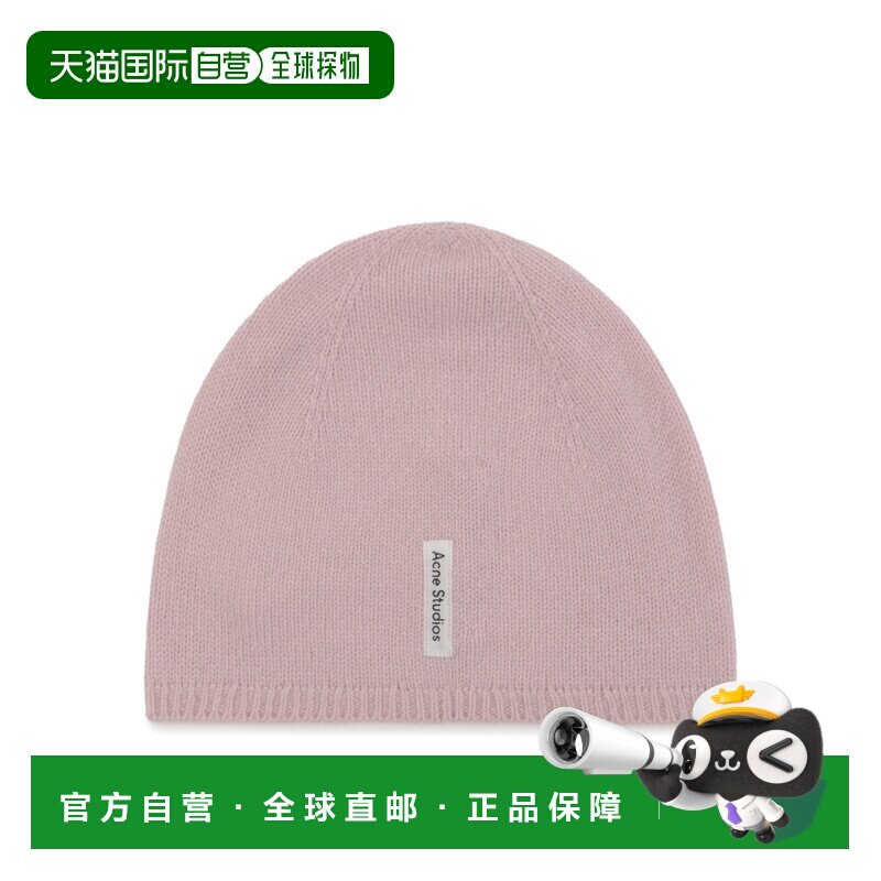 香港直邮ACNE STUDIOS 女士帽子 C40427DKY AW2025 粉红色 徽标帽图片
