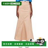 香港直邮潮奢 驼色 Burberry 1h可退 巴宝莉 女士 Flared 半身裙
