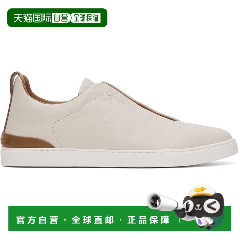 香港直邮zegna 杰尼亚 男士 灰白色 Triple Stitch 运动鞋 LHCVOS