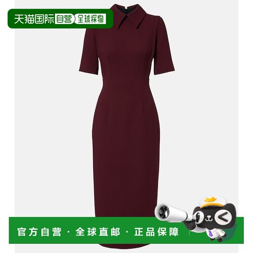 香港直邮EMILIA WICKSTEAD 女士 Valletta crêpe 羊毛中长连衣裙