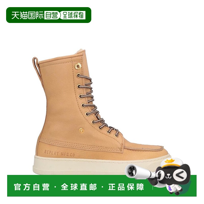 1h可退 【美国直邮】Replay女士休闲鞋圆头真皮系带舒适透气时尚