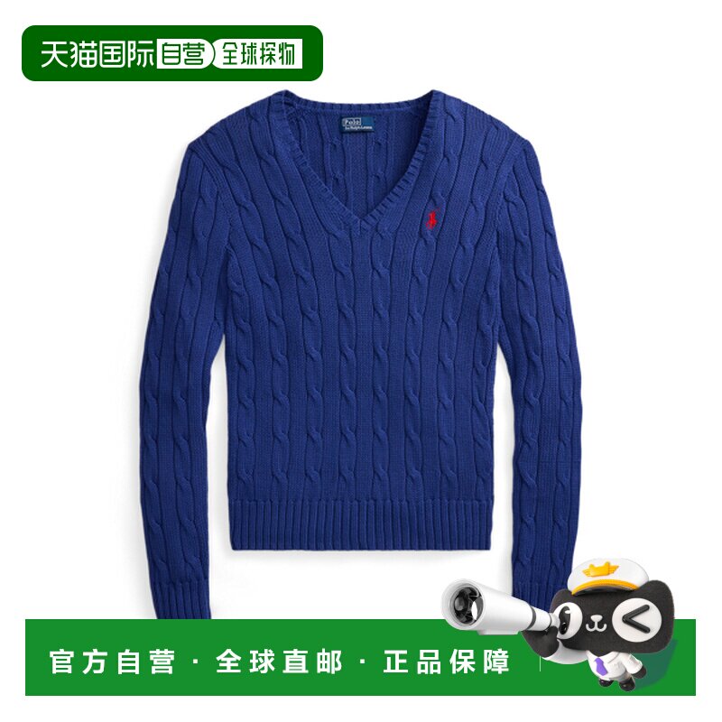 日本直邮RALPH LAUREN 电缆针织 棉质 V领 毛衣针织衫