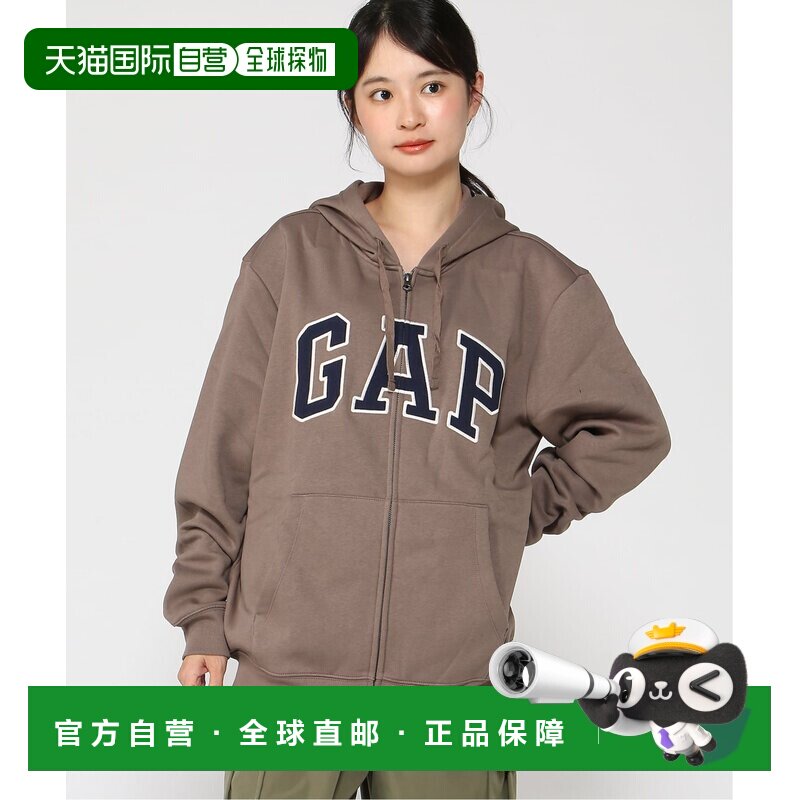 日本直邮GAP U 款放松版型 GAP 标志拉链卫衣长袖抓绒上衣图片
