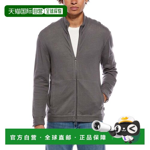 自营John Varvatos Antoine Zip Jacket - gray 美国奥莱直发