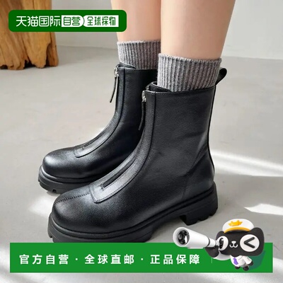 厚底前拉链短靴/51413厚底鞋女靴