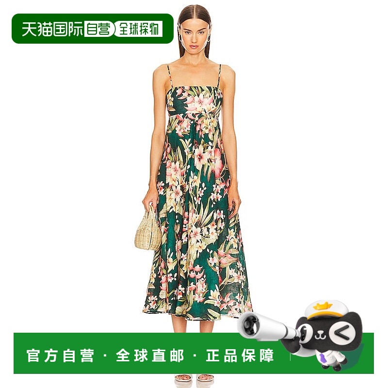 1h可退 香港直邮潮奢 ZIMMERMANN 女士 Lexi 中长连衣裙 1982DRS2