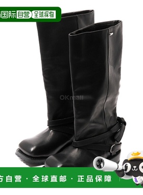 韩国直邮OUR LEGACY 高位发动机舱黑色高弹牛皮（A4257HB） 靴子