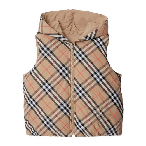 BURBERRY 男童大衣 80925371 AW2024 花色 双面两穿羽绒马甲