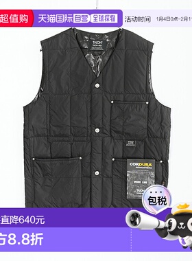 日本直邮TAION WORK V 领纽扣羽绒背心男女皆宜的轻质 V 领纽扣羽