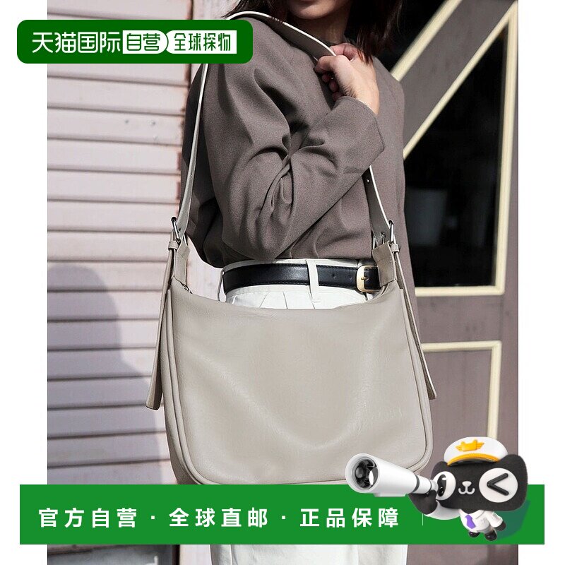 日本直邮florge 可收纳A4轻便水洗皮革孔眼肩包 FL8218AW009943