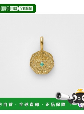 日本直邮日潮 agete 阿卡朵WEB限定5月生辰石金祖母绿吊坠单只