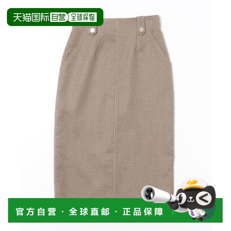 日本直邮tiara 女装 高腰金扣修身半身裙 A0163FS【付后1h可退】