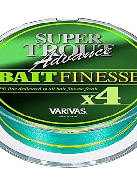日本直邮Varivas瓦里瓦斯SUPER TROUT鱼线PEX4 100M黄绿混色0.5号