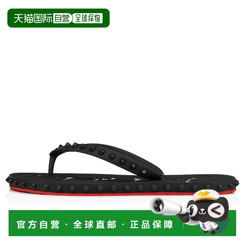 欧洲直邮CL路铂廷 红底鞋 25秋冬 1230963bk01 男士 拖鞋凉鞋