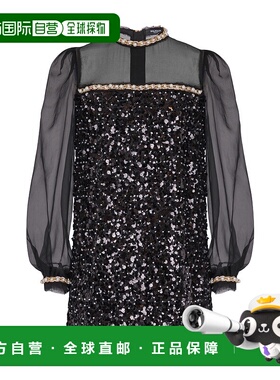 香港直邮BALMAIN 女士连衣裙 EF0R9297PC86EEL SS2025 黑色 Short