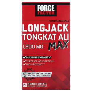 香港直发Force Factor,Fundamentals,LongJack Tongkat Ali Max1