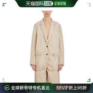 外套 香港直邮潮奢 UW6032Z Kort Wang 单排扣斜纹布西装 女士 Uma