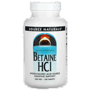 香港直发source Naturals盐酸甜菜碱膳食补充剂180片