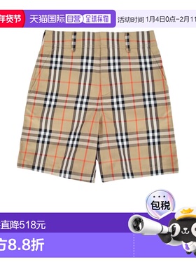 1h可退 香港直邮Burberry 巴宝莉 女童 KB4 OSCAR CHK S 短裤童装