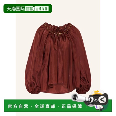 香港直邮ZIMMERMANN 女士衬衫 100313074618000 CO 咖啡色 ASTER