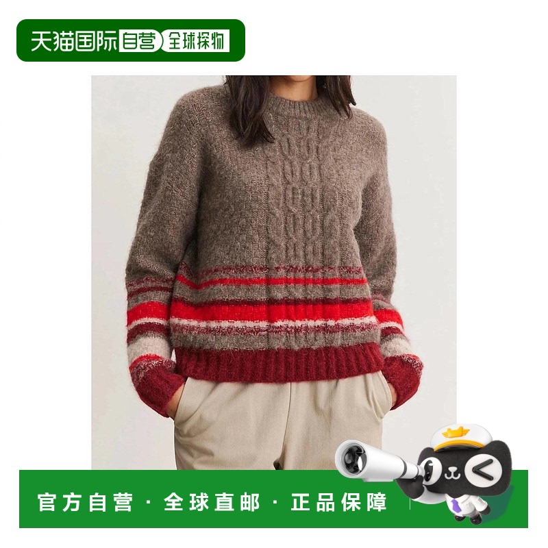 自营velvet by graham & spencerElayne Alpaca Cable Knit Crew