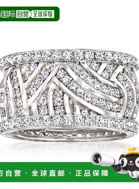 自营Ross-Simons 925 纯银 CZ 永恒戒指 - 白色 美国奥莱直发