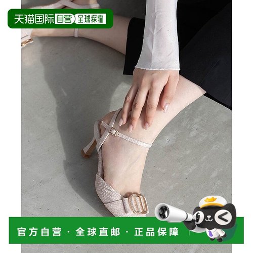 日本直邮Randa 视觉部件装饰带高跟鞋 RA041BW016224 黑色